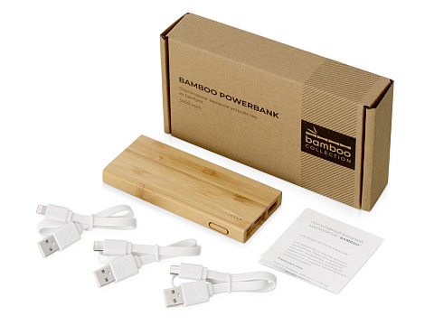 Внешний аккумулятор из бамбука Bamboo, 5000 mAh - рис 10.