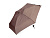 Зонт складной женский TORBER, механика, 5 сложений, коричневый, каркас алюминий, эпонж, пластиковая ручка, диаметр 91 см - миниатюра