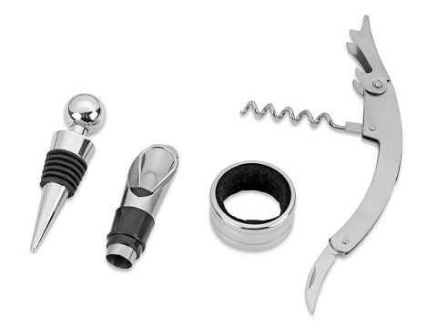 Набор аксессуаров для вина Fabrizio, черный - рис 2.