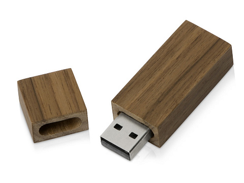 Флеш-карта USB 2.0 16 Gb Woody с магнитным колпачком, натуральный - рис 2.