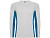 Футболка Shanghai  мужская с длинным рукавом, белый/королевский синий - миниатюра