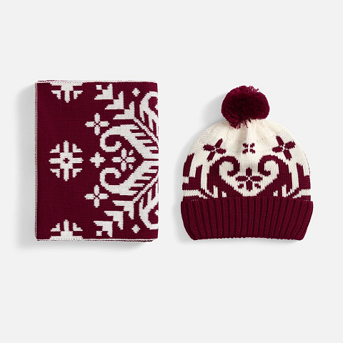 Шапка Wintertude, красная с белым - рис 4.