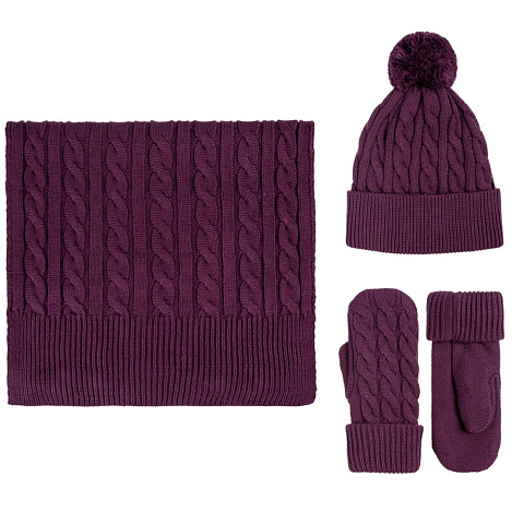 Шарф Heat Trick, баклажановый - рис 6.