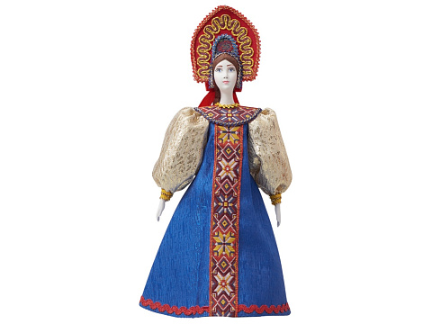 Подарочный набор: кукла фарфоровая, крем-мед, красный - рис 15.