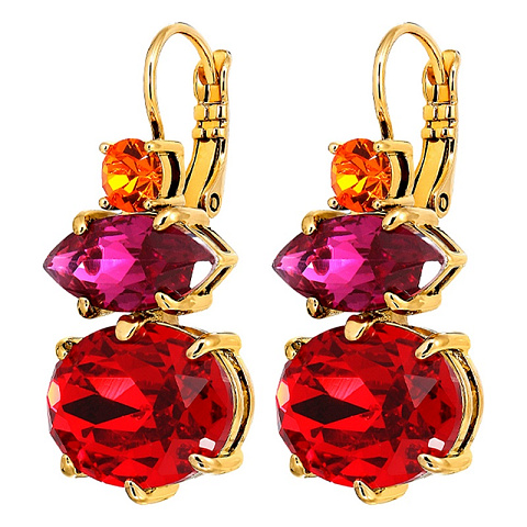 Серьги PARSANA SG RED / PINK Dyrberg Kern 470065 - рис 4.