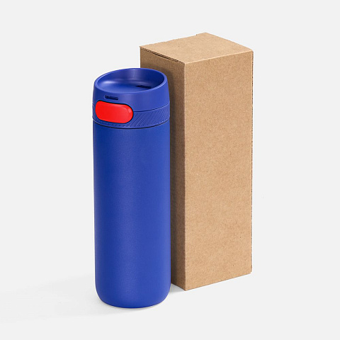 Термостакан X1 с цветной кнопкой, синий с красным - рис 6.