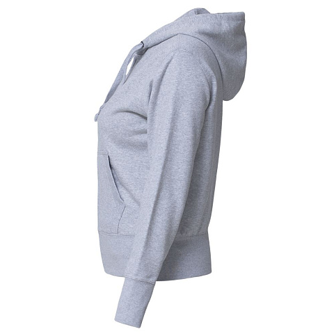 Толстовка женская Hooded Full Zip серый меланж - рис 3.