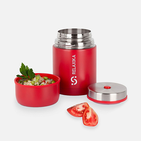 Термос для еды Relaxika 700, красный - рис 7.