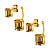 Серьги TETI SG GOLDEN Dyrberg Kern 460005 - миниатюра - рис 5.