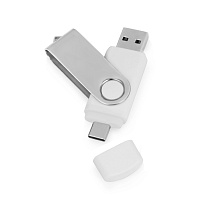 USB3.0/USB Type-C флешка на 16 Гб «Квебек C», белый