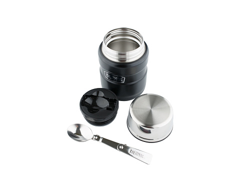 Термос из нерж. стали тм THERMOS SK3020-BK (Matte Black) Food Jar 0.710L, черный - рис 2.