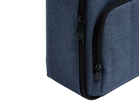 Сумка-холодильник из переработанного полиэстера Сотэк (SOTEK), меланжевый синий - рис 3.