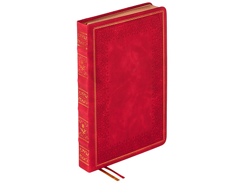 Ежедневник недатированный А5 Royal, красный с бронзовым срезом - рис 3.