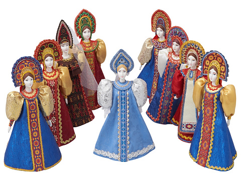 Подарочный набор: кукла фарфоровая, крем-мед, красный - рис 7.