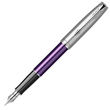 Перьевая ручка Parker Sonnet Essentials Violet SB Steel CT, перо: F, цвет чернил black, в подарочной упаковке.