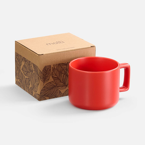 Чашка Jumbo в коробке матовая, красная - рис 2.