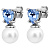 Серьги EMO SS LIGHT BLUE / WHITE PEARL - миниатюра - рис 4.