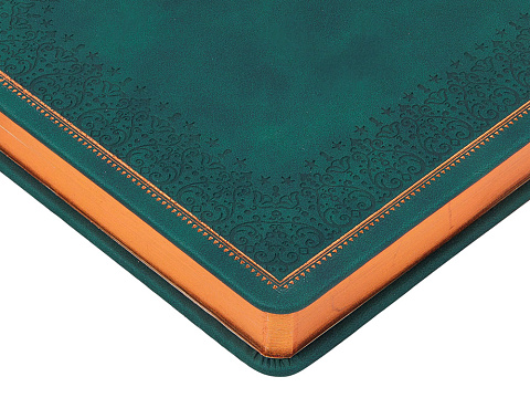 Ежедневник недатированный А5 Royal, зеленый с бронзовым срезом - рис 5.