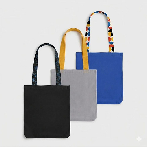 Шопер-конструктор Bolsa с широкими ручками с полноцветной печатью