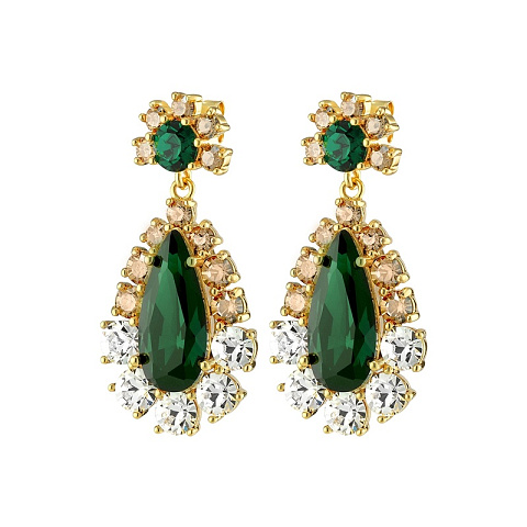 Серьги LUCIA SG GREEN Dyrberg Kern 390068