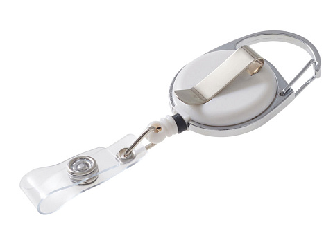 Бейдж с рулеткой-карабин Favor, синий - рис 7.