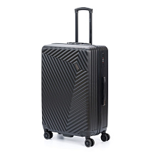 Чемодан TORBER ЛАМА, чёрный, ABS-пластик, 49 х 29,5 х 77 см, 92 л