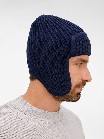 Шапка-ушанка Catch Match, темно-синяя - рис 6.