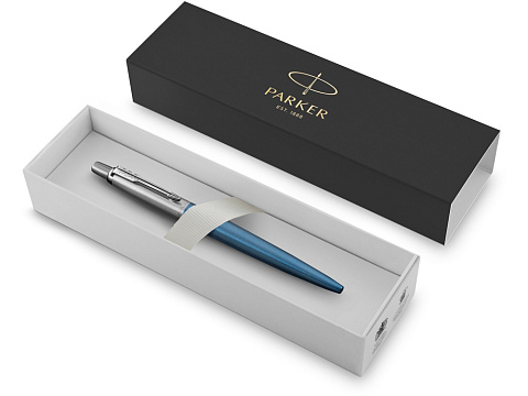 Шариковая ручка Parker Jotter Essential, Waterloo Blue CT, стержень: Mblue - рис 2.