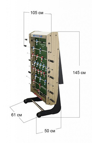 Складной настольный футбол Макаби (светлый) - рис 2.