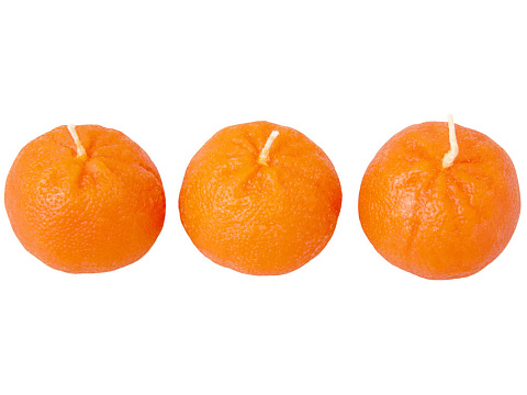 Набор свечей Мандарины в сетке, оранжевый - рис 2.