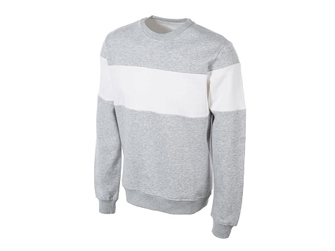 Свитшот блокинг Edinburgh, серый меланж/белый, мужской - рис 5.