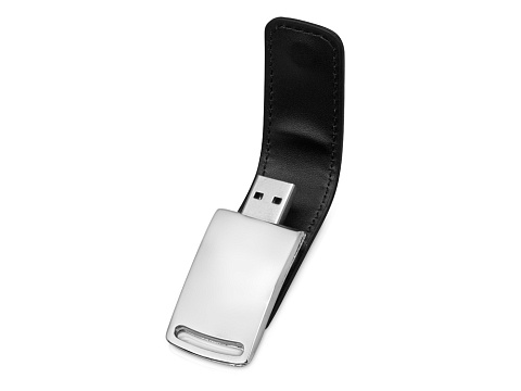 Флеш-карта USB 2.0 16 Gb с магнитным замком Vigo, черный/серебристый - рис 2.