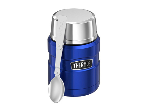 Термос из нерж. стали тм THERMOS SK3000-BL Food Jar 0.470L, синий - рис 2.