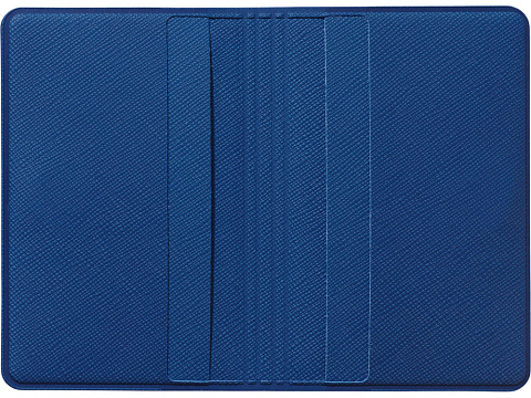 Футляр-книжка на 4-е карты с RFID Favor, синий - рис 3.