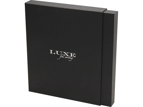 Набор Legato Elegance из блокнота формата А5 в твердой обложке и ручки-роллера, черный/белый - рис 6.