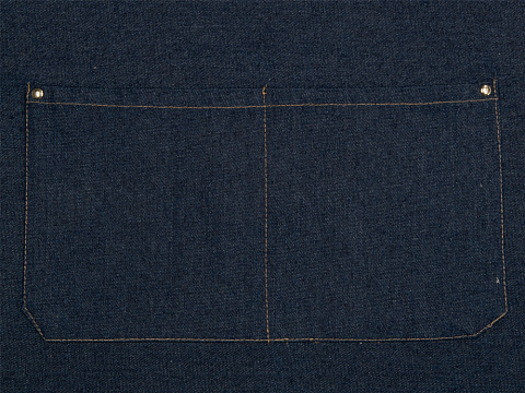 Джинсовый фартук с карманами Fry, синий - рис 6.