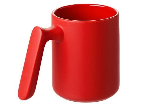 Кружка матовая с прямой ручкой Axio, 360 мл, красный
