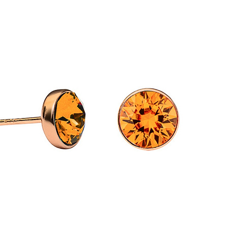 Пусеты Topaz Fiore Luna SWE297 TZ RG - рис 3.