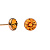 Пусеты Topaz Fiore Luna SWE297 TZ RG - миниатюра - рис 3.
