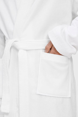 Халат махровый Aeris, белый - рис 8.
