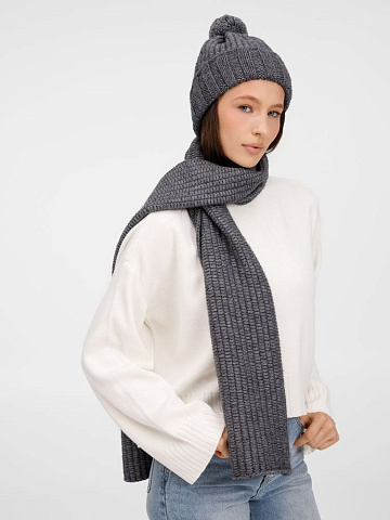 Шарф Frissonelle, серый меланж - рис 9.