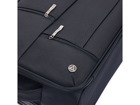 Чемодан TORBER СЕЙД, чёрный, нейлон 600D, 48 х 26.5 х 78 см, 85 л - рис 7.