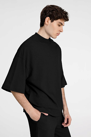 Футболка оверсайз унисекс T9, черная - рис 3.