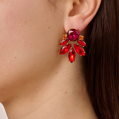 Серьги DRAGO SG RED / PINK Dyrberg Kern 470064 - рис 3.