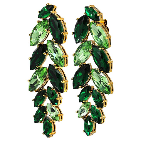 Серьги BANYAN SG EMERALD GREEN Dyrberg Kern 470037 - рис 3.