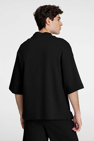 Футболка оверсайз унисекс T9, черная - рис 4.