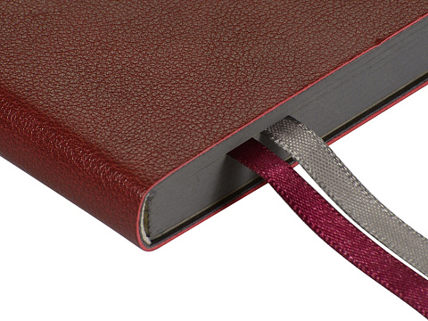 Ежедневник А5 датированный Boston 2027, бордовый с серым обрезом - рис 3.