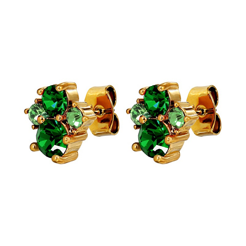 Серьги BILLIS SG GREEN MIX