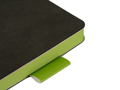 Ежедневник А5 датированный Boston 2027, черный с салатовым обрезом - рис 5.