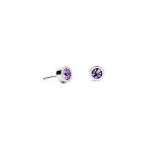 Пусеты Amethyst 5х2.5 Fiore Luna SWE125 AM S